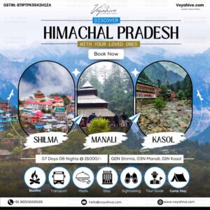 Shimla, Manali and Kasol Tour Package